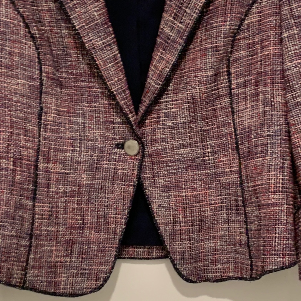 Etcetera Single Button Blazer Size 6 Multi-Color - image 4